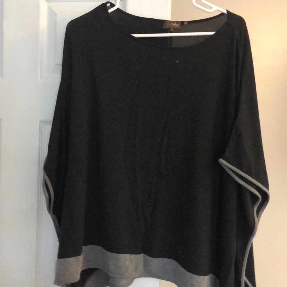 Crosby poncho sweater in gray